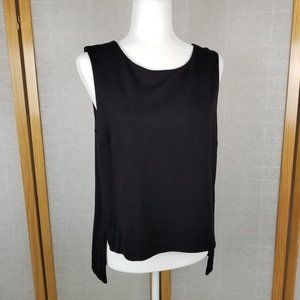 DKNY Solid Black Knit Top